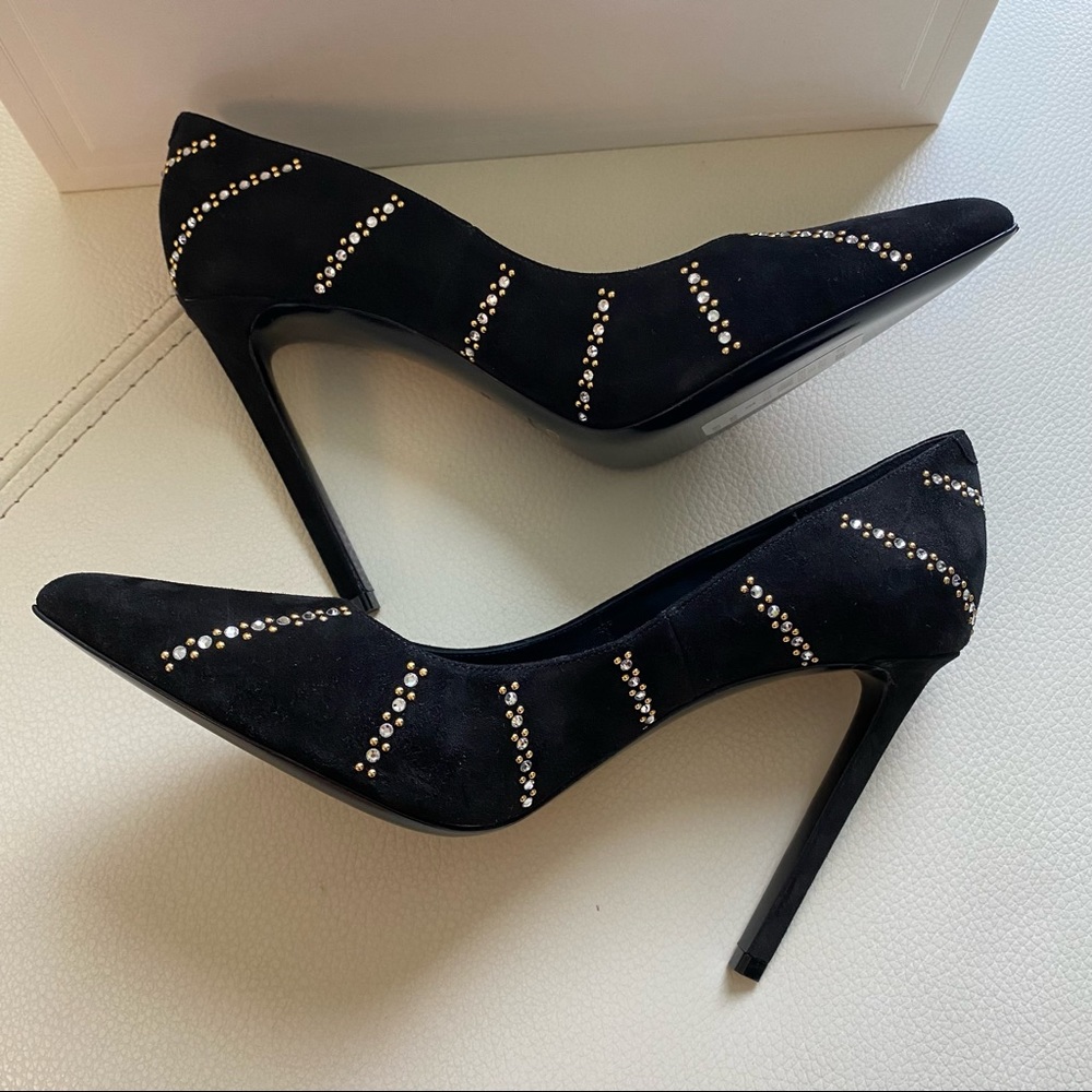 NWT 100% Authentic Celine Sharp Suede Pumps - Picture 10 of 14